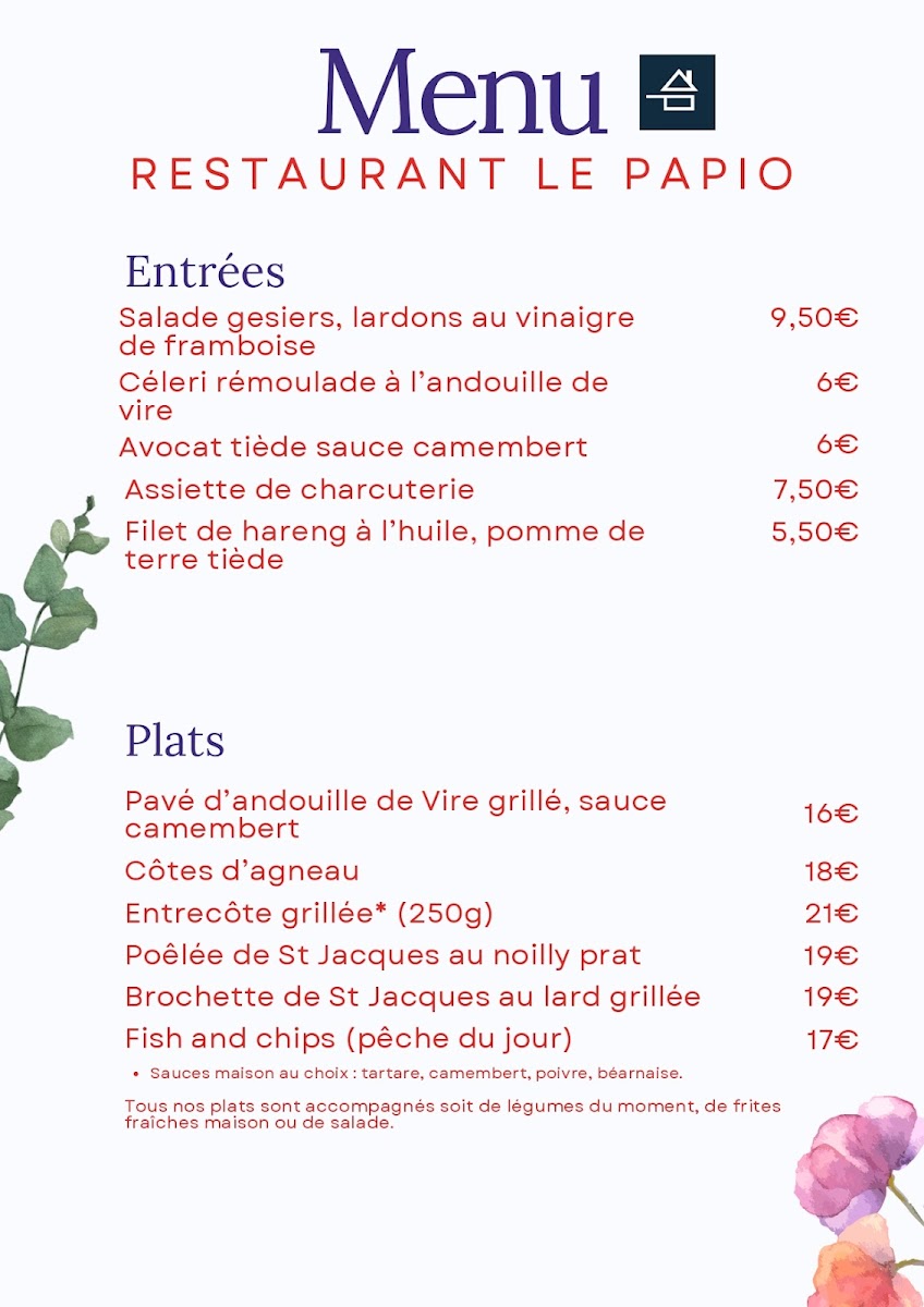 Le Papio Photo Menu 5