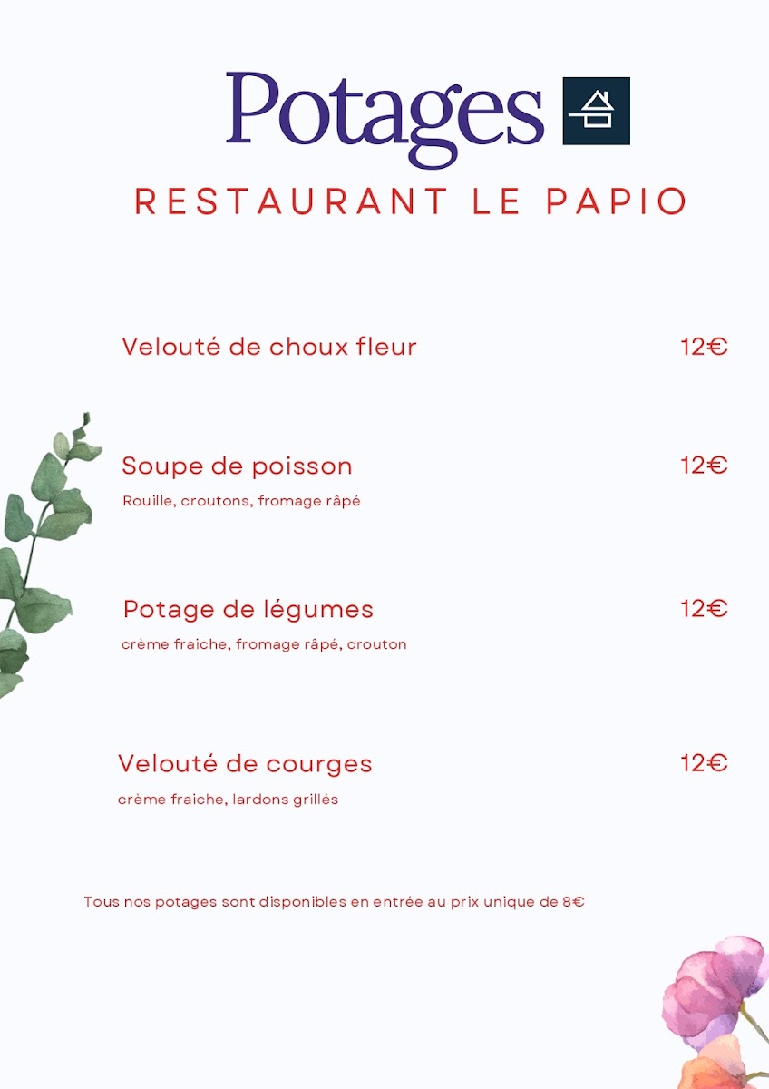 Le Papio Photo Menu 8
