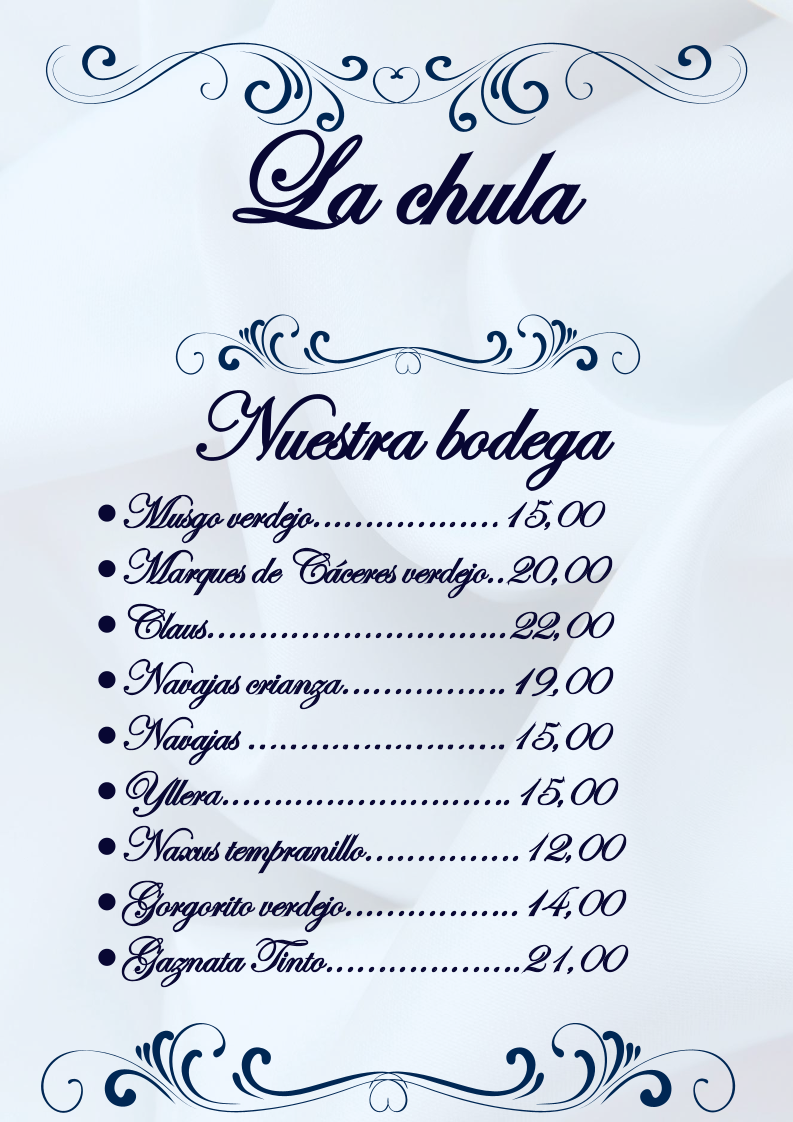 Restaurante La chula Avila Photo Menu 7