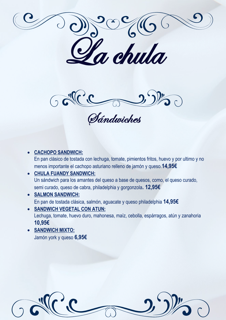 Restaurante La chula Avila Photo Menu 9