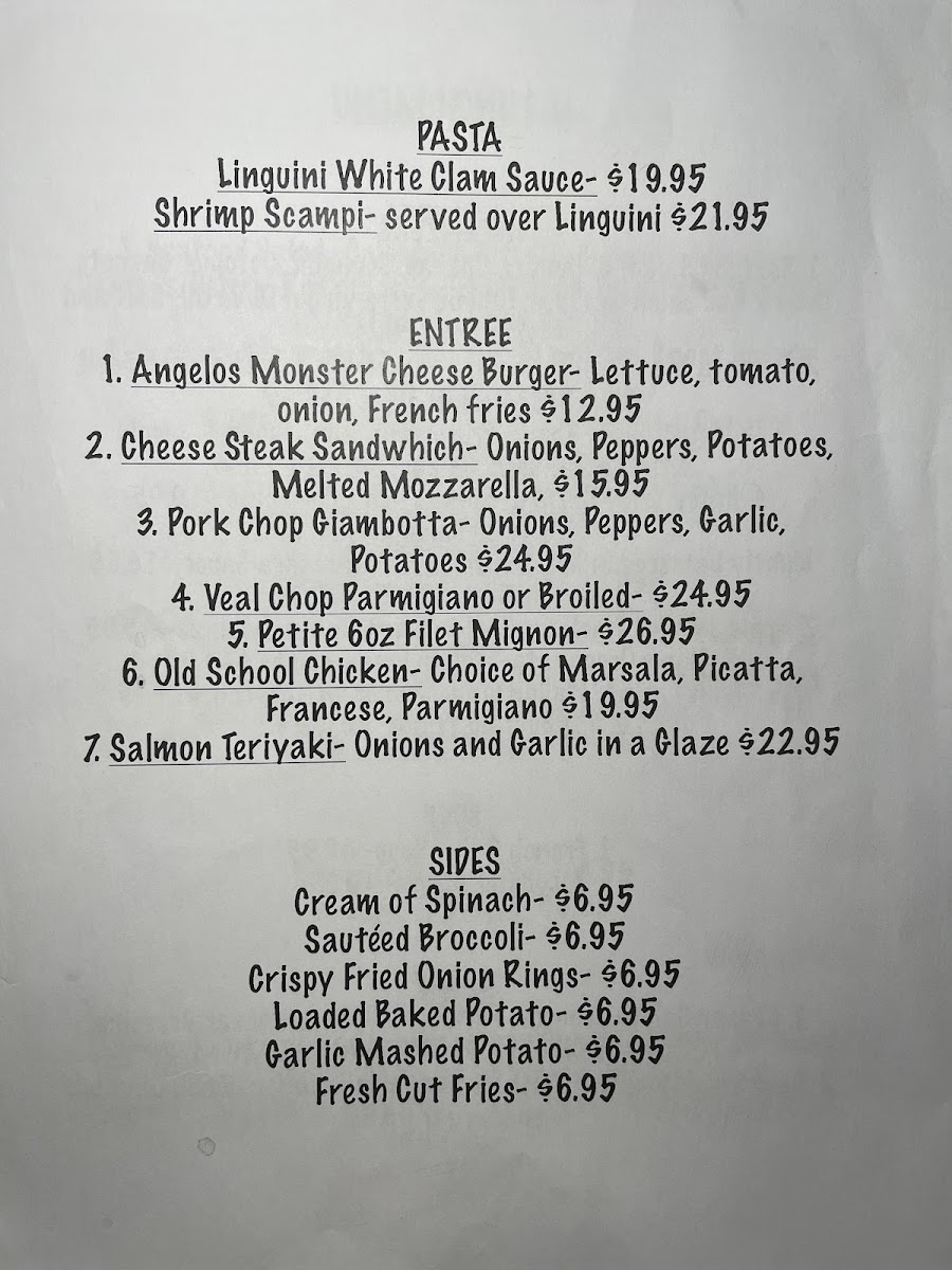 Angelo's Steak House Photo Menu 5