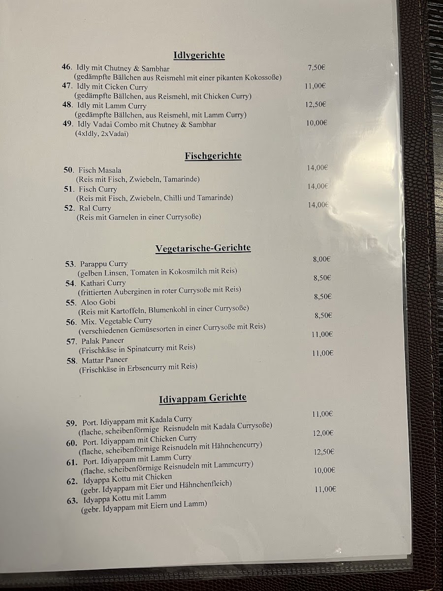 Ganesha Restaurant Photo Menu 2