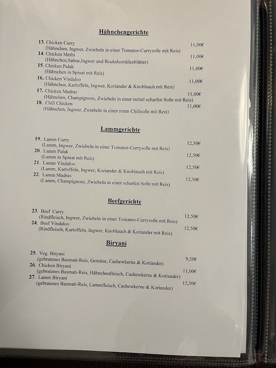 Ganesha Restaurant Photo Menu 3