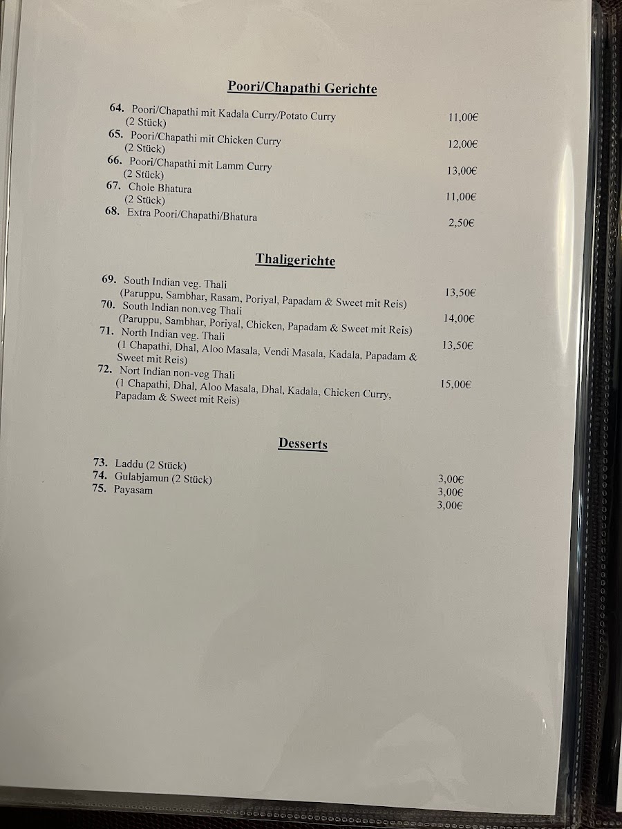 Ganesha Restaurant Photo Menu 4