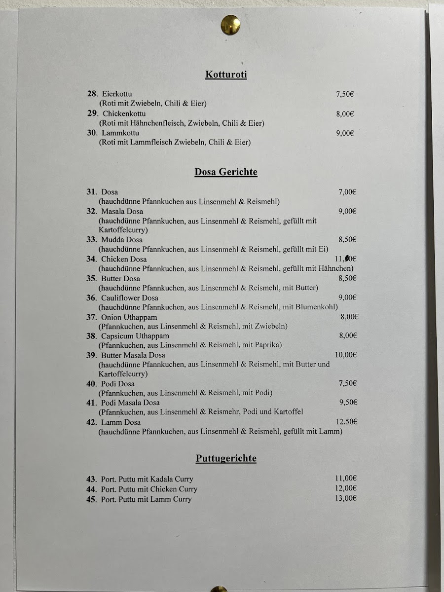 Ganesha Restaurant Photo Menu 5