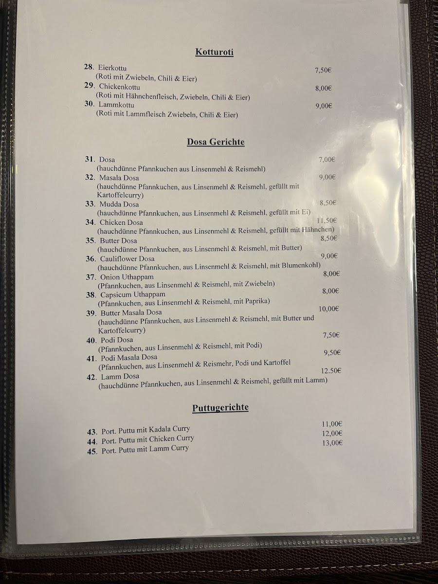 Ganesha Restaurant Photo Menu 7