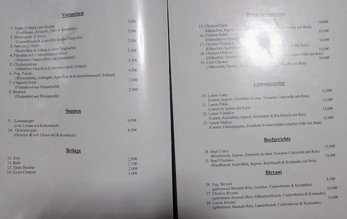 Ganesha Restaurant Photo Menu 9