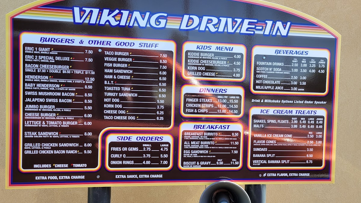 Viking Drive In Photo Menu 3