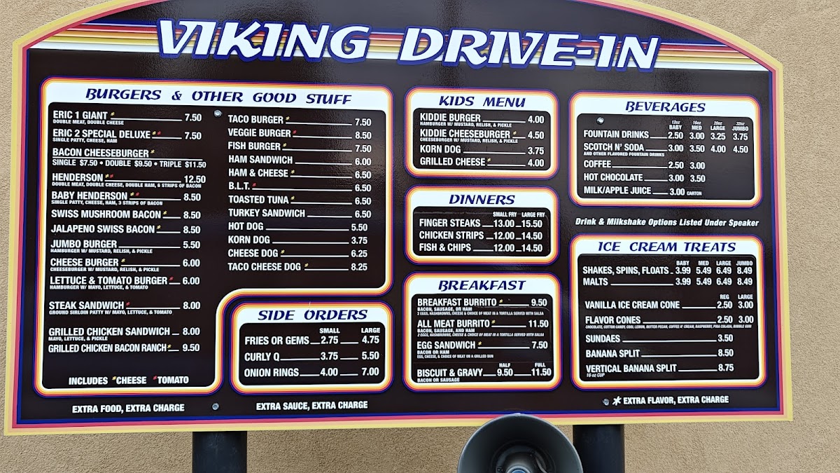 Viking Drive In Photo Menu 5