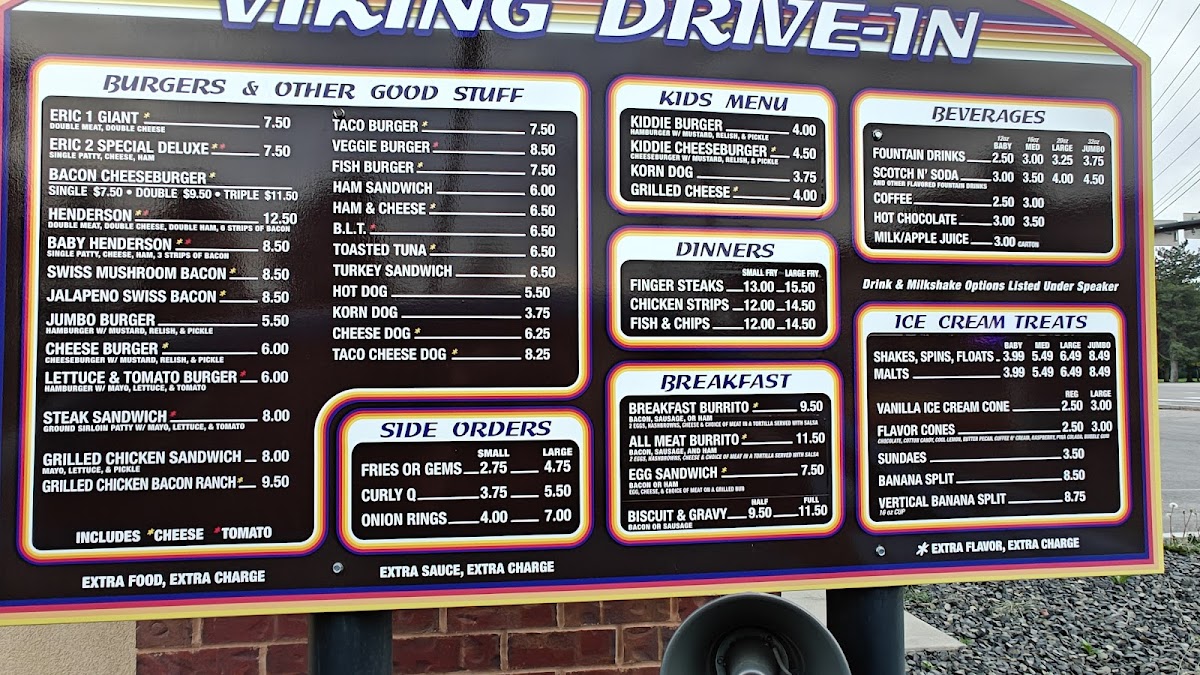 Viking Drive In Photo Menu 6