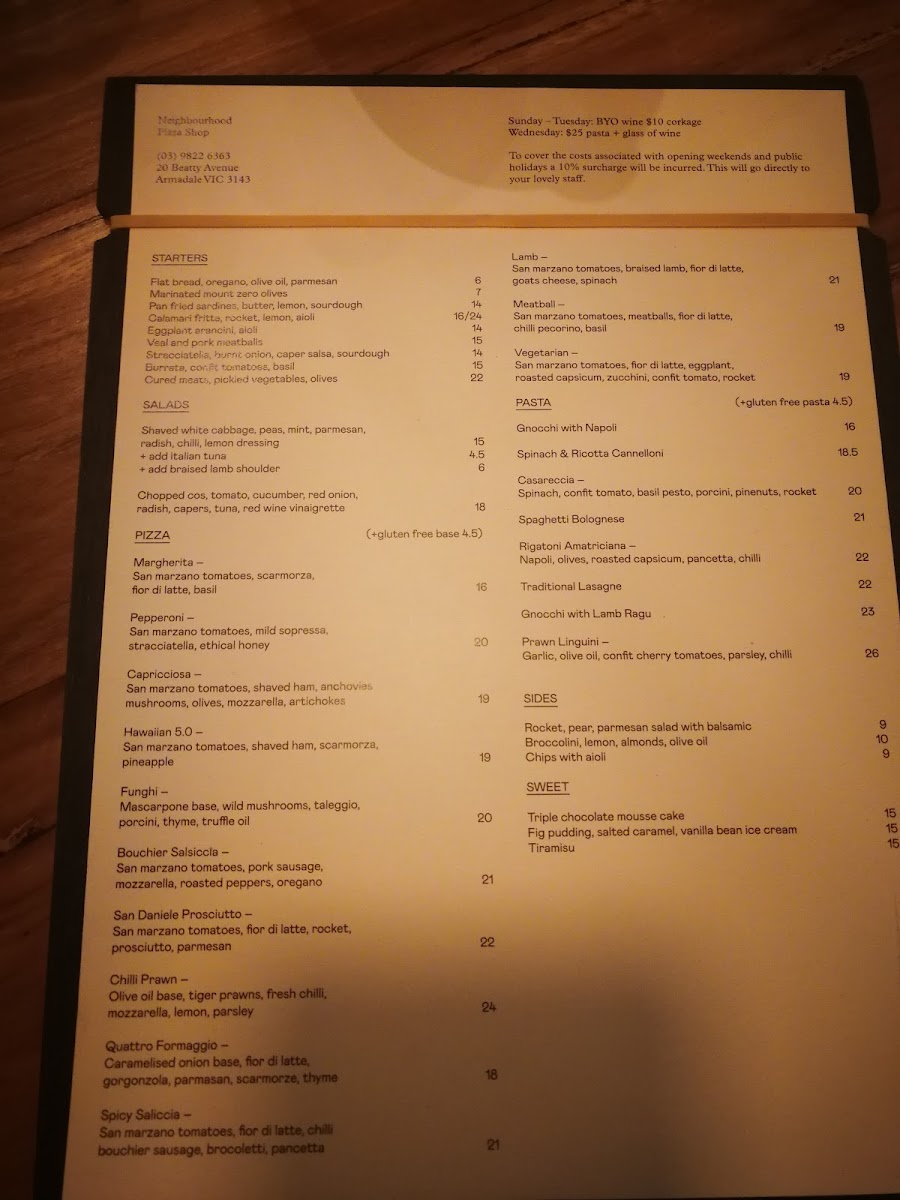 Neighbourhood Pizza Photo Menu 6