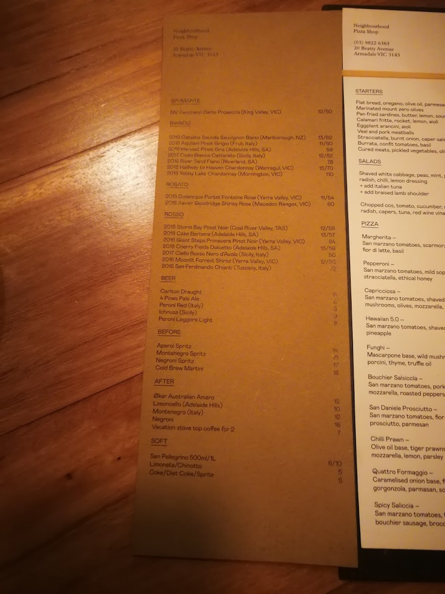 Neighbourhood Pizza Photo Menu 7