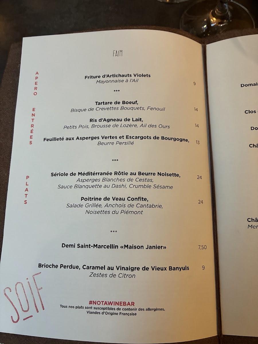 Soif // Table & Vins Photo Menu 10