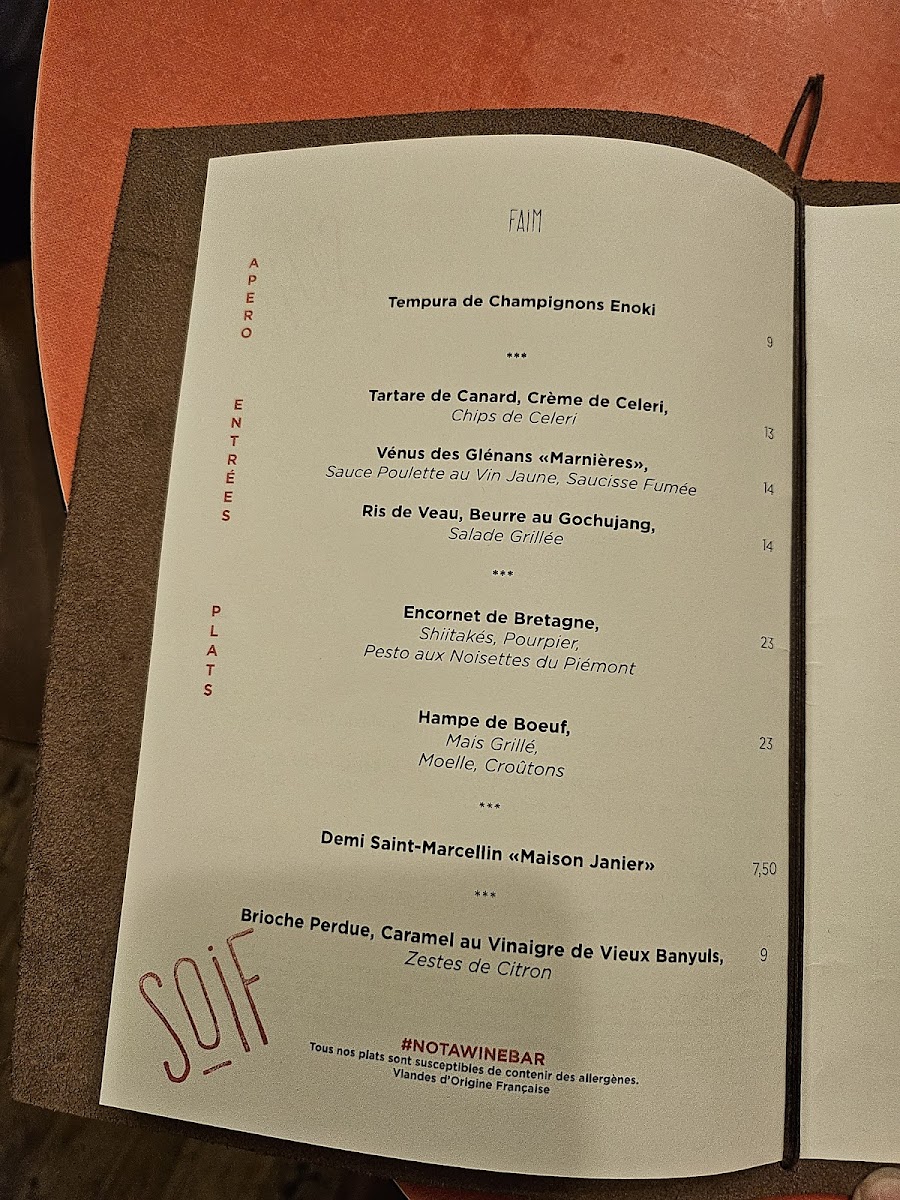 Soif // Table & Vins Photo Menu 5