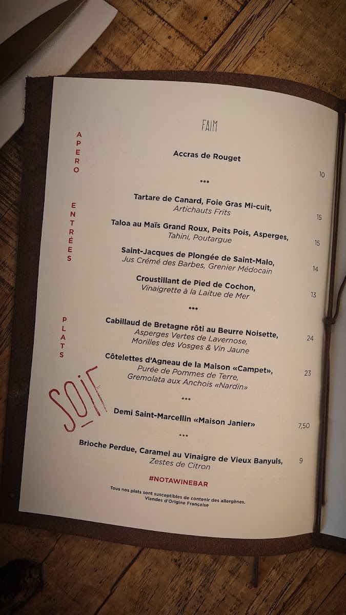 Soif // Table & Vins Photo Menu 7