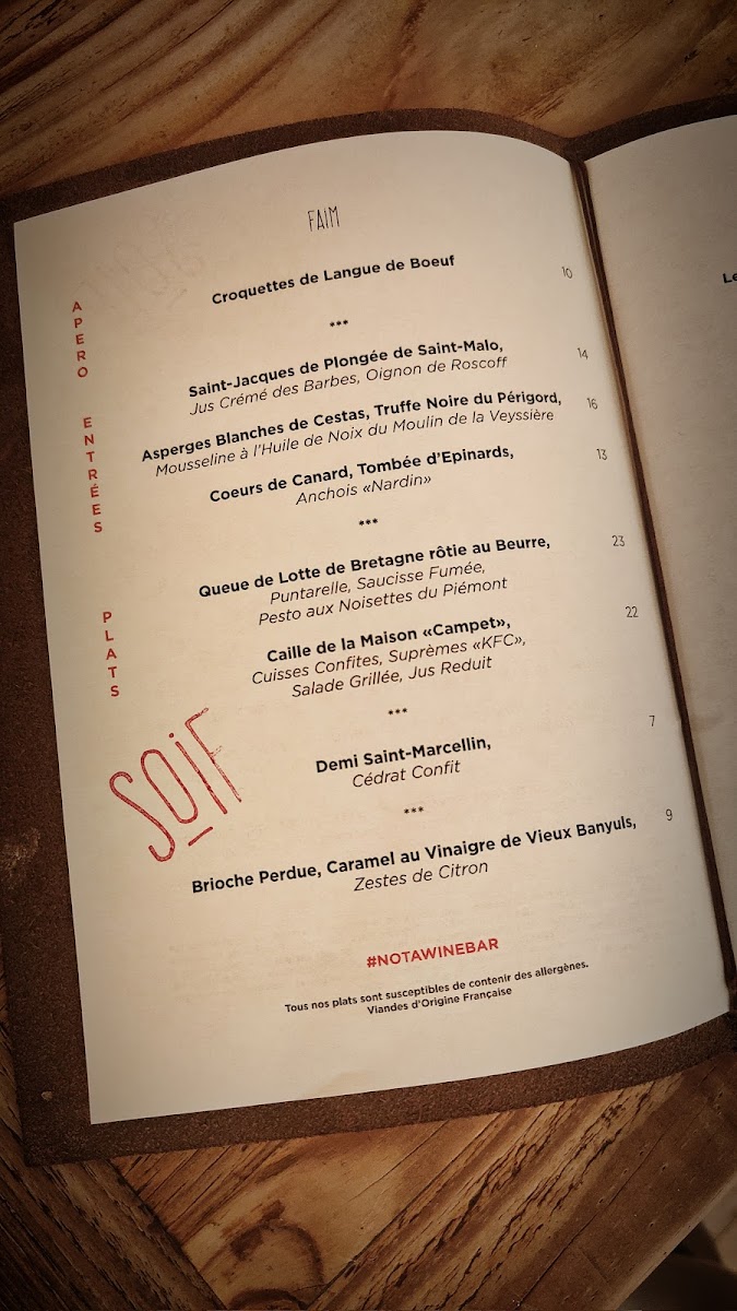 Soif // Table & Vins Photo Menu 9
