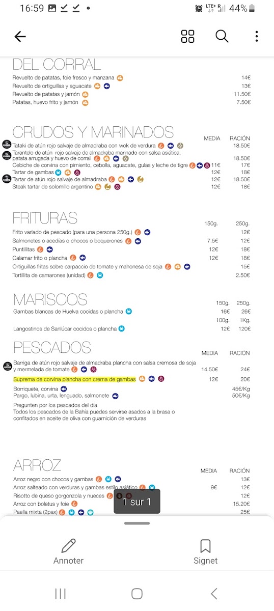 Bar & Restaurante Albores Photo Menu 3