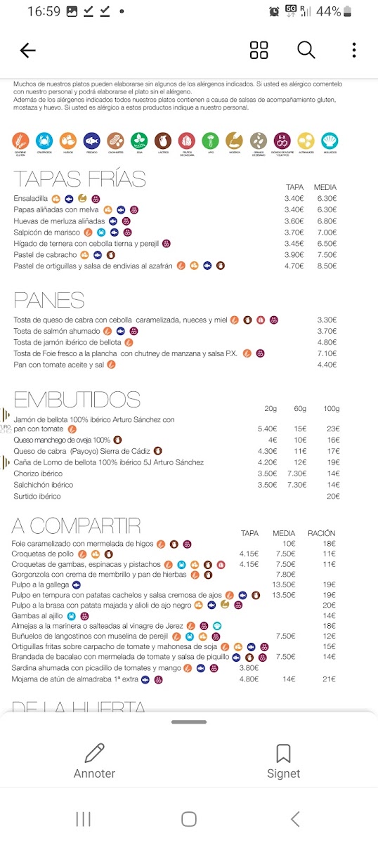 Bar & Restaurante Albores Photo Menu 5