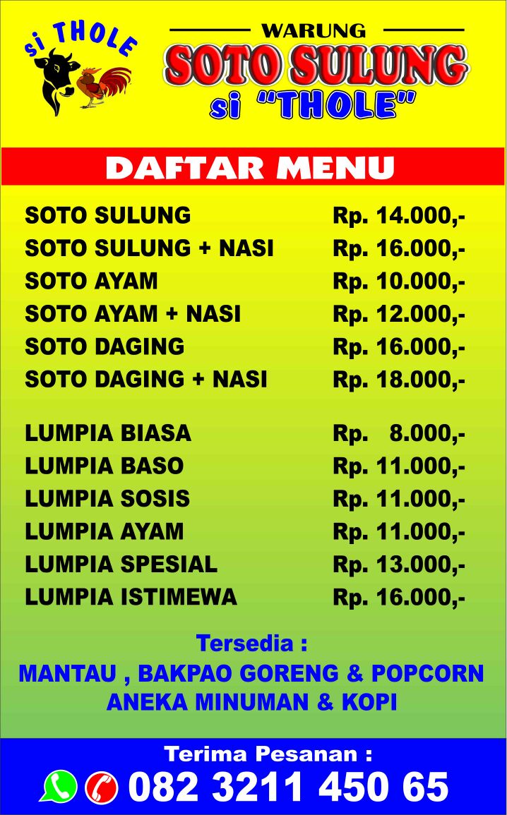 Soto Sulung SI'THOLE Photo Menu 4