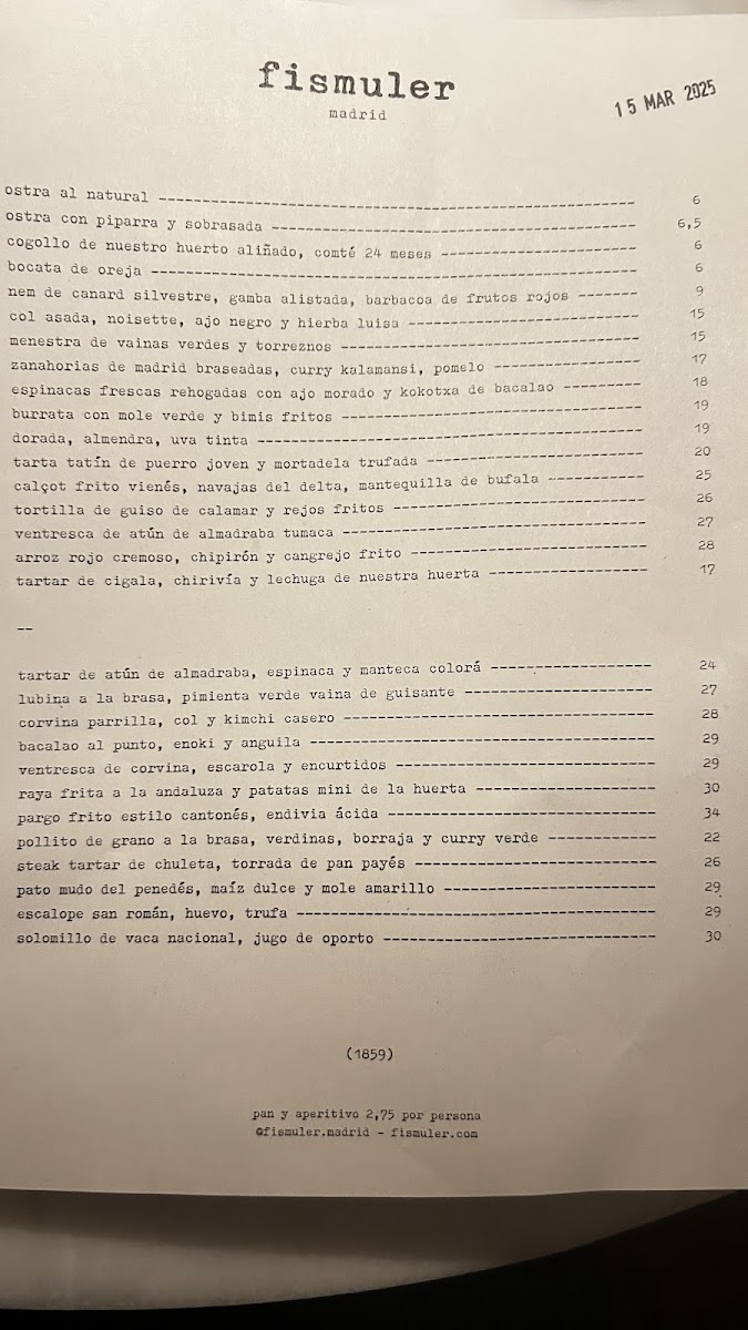 fismuler madrid Photo Menu 2