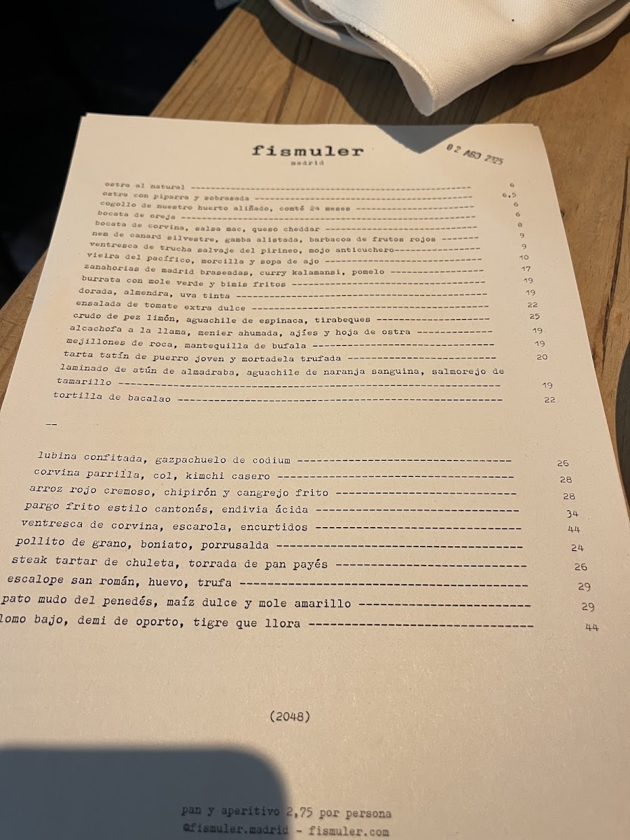 fismuler madrid Photo Menu 3