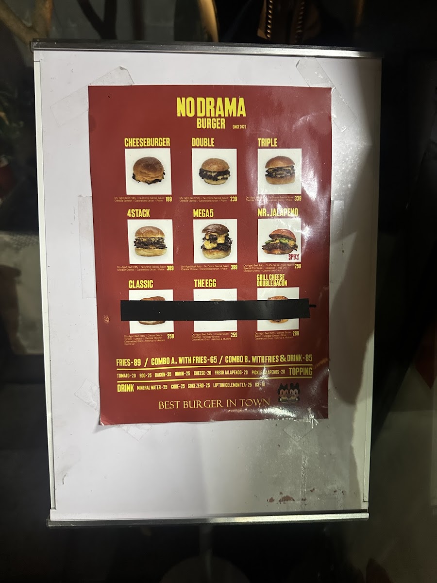 No Drama Burger - Premium Smash Burger Photo Menu 3