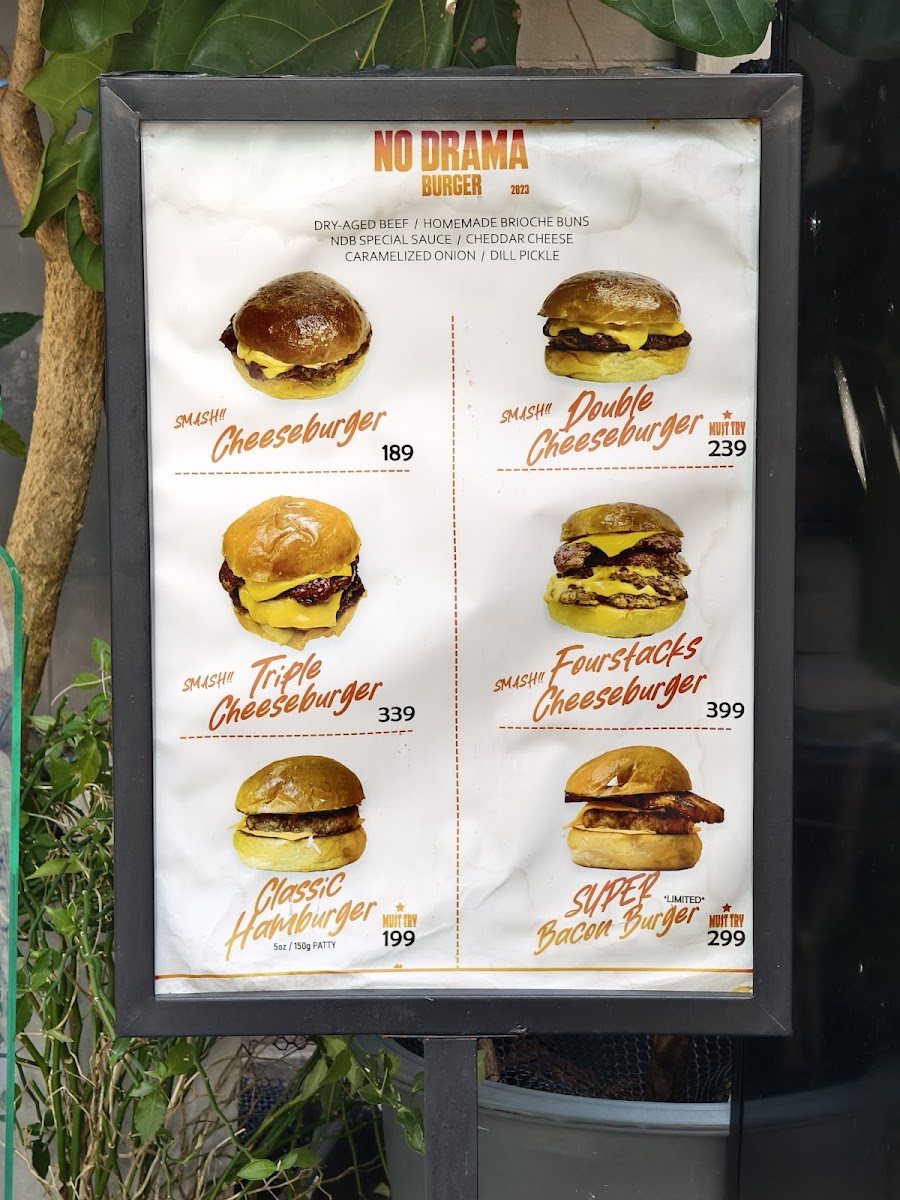 No Drama Burger - Premium Smash Burger Photo Menu 8