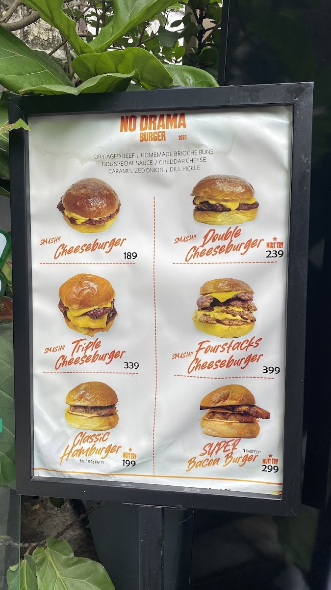 No Drama Burger - Premium Smash Burger Photo Menu 9
