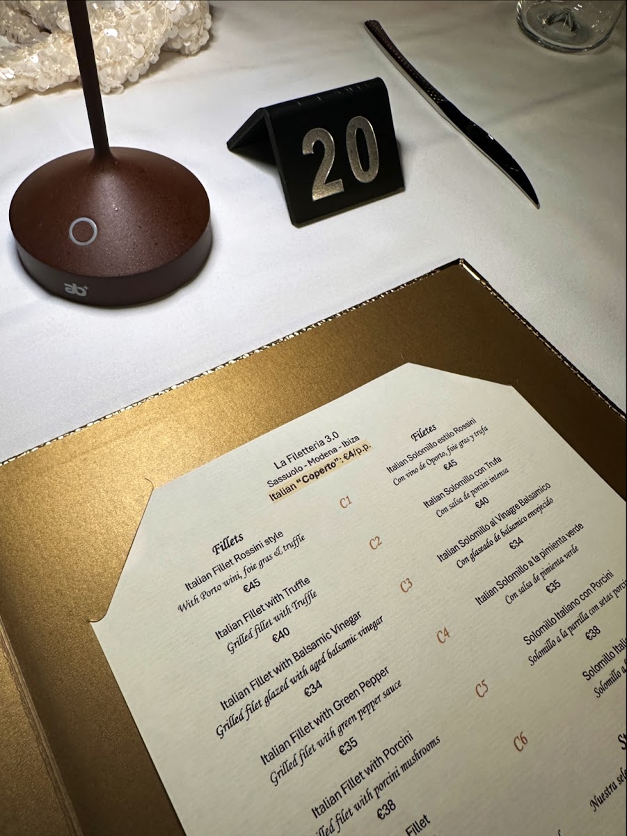 La Filetteria 3.0 Ibiza Photo Menu 1