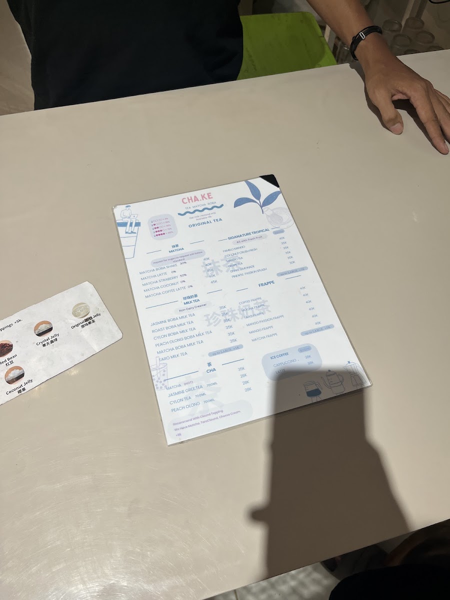 CHAKE - Bubble Tea Photo Menu 2