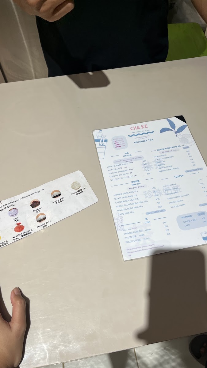 CHAKE - Bubble Tea Photo Menu 3