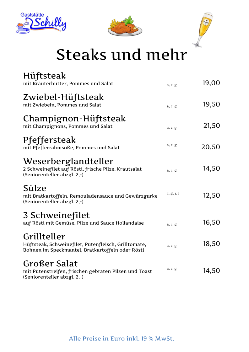 Gaststätte Schilly Photo Menu 3