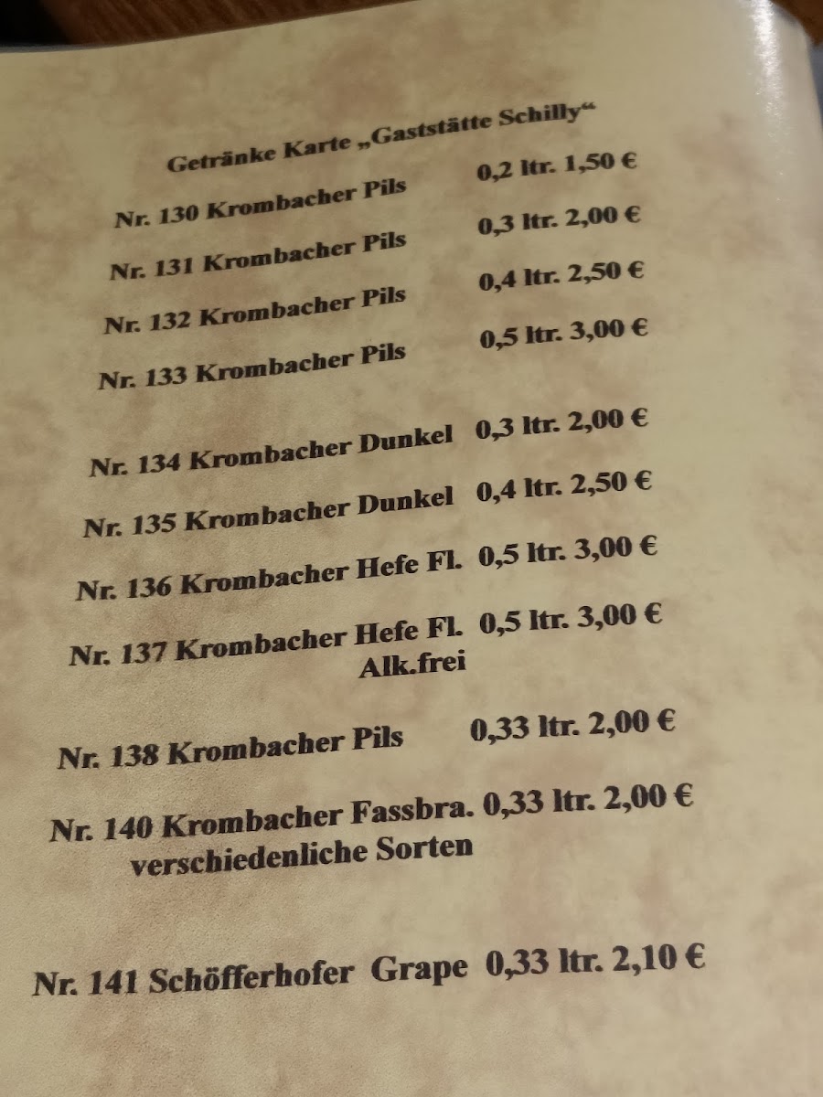Gaststätte Schilly Photo Menu 6