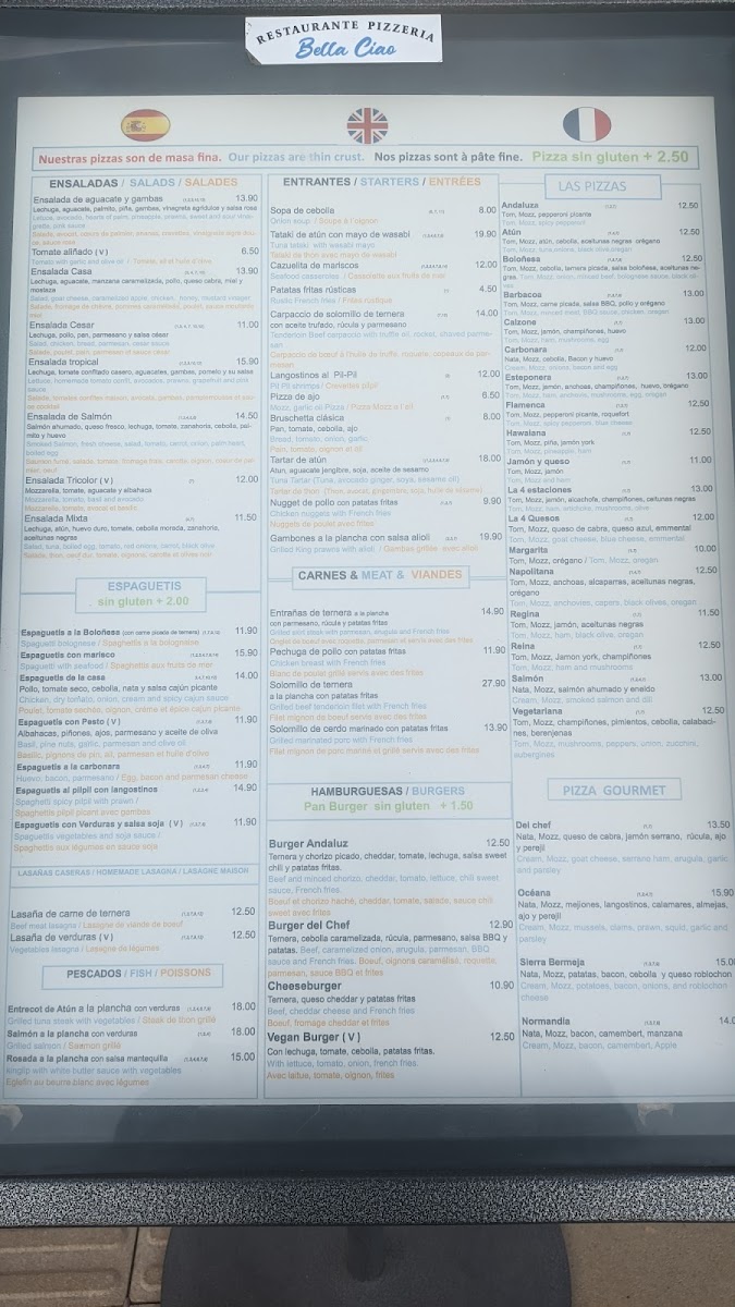 Restaurante Perla Beach Estepona Photo Menu 9