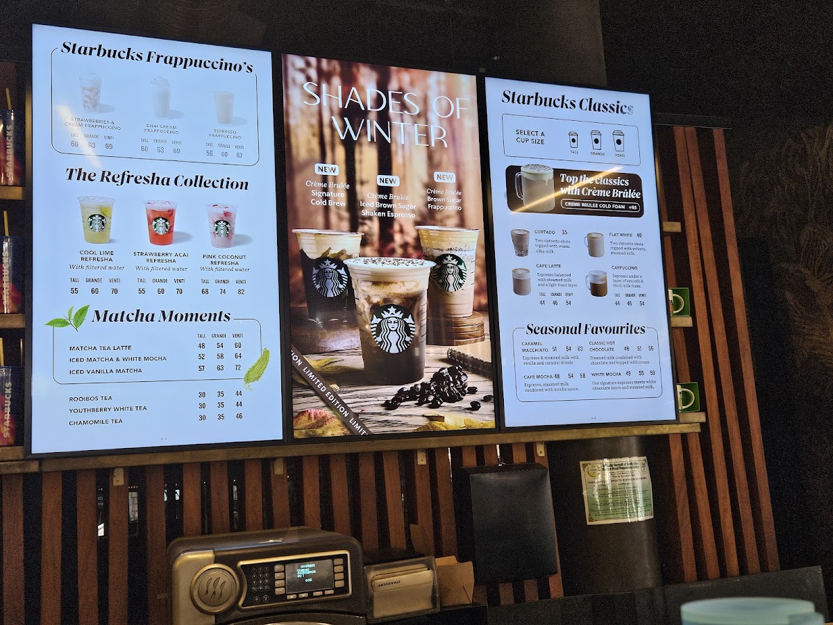Starbucks Melrose Arch Photo Menu 2