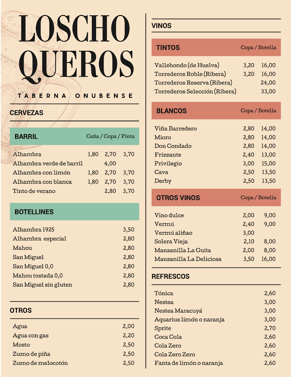 Bar restaurante Los Choqueros Photo Menu 2