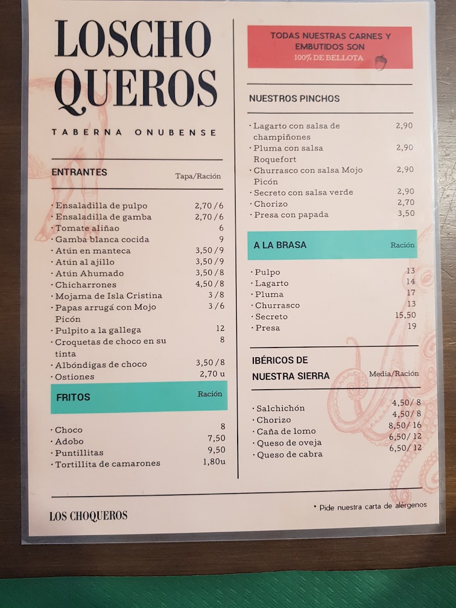 Bar restaurante Los Choqueros Photo Menu 9