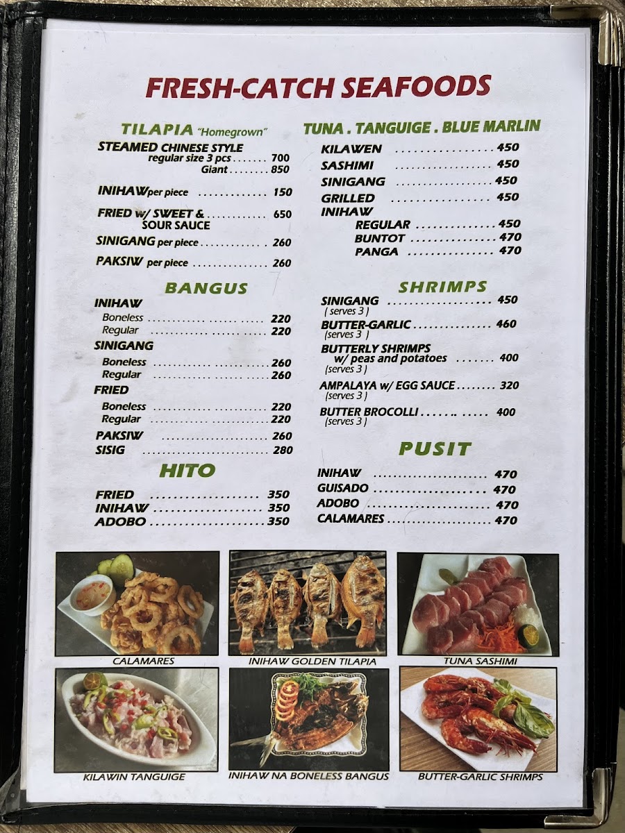 LU RiverFarm Seafood Restaurant Photo Menu 2