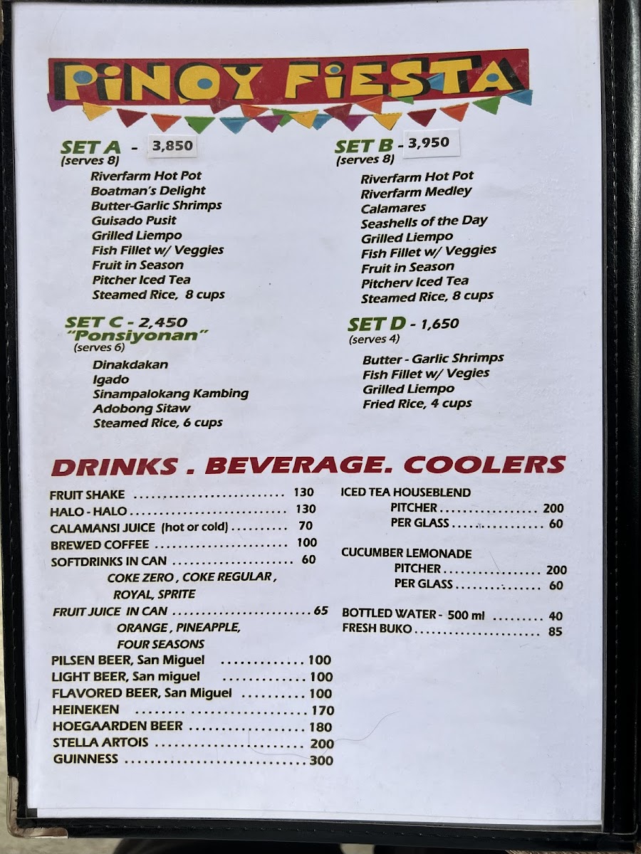 LU RiverFarm Seafood Restaurant Photo Menu 3
