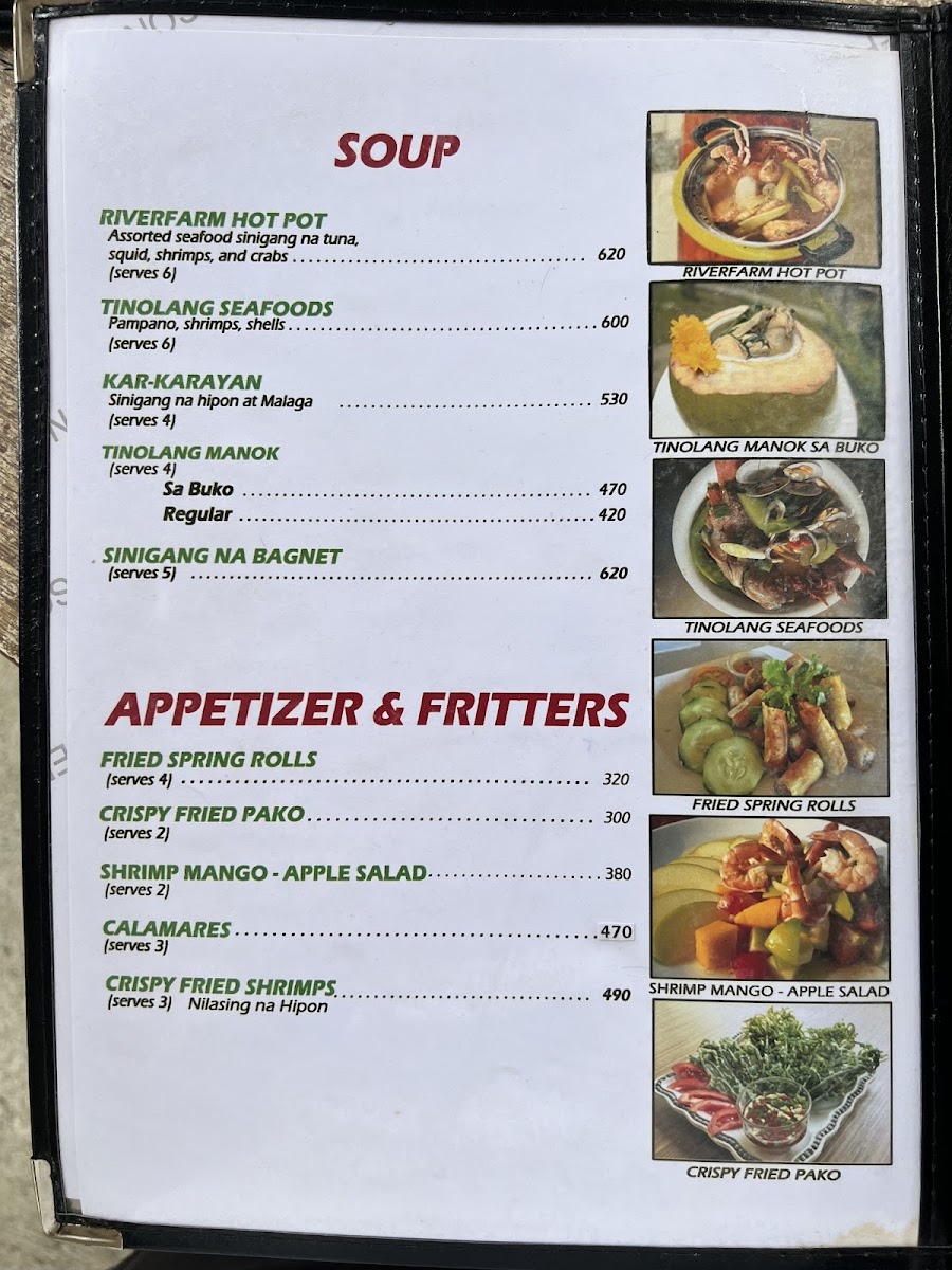 LU RiverFarm Seafood Restaurant Photo Menu 4