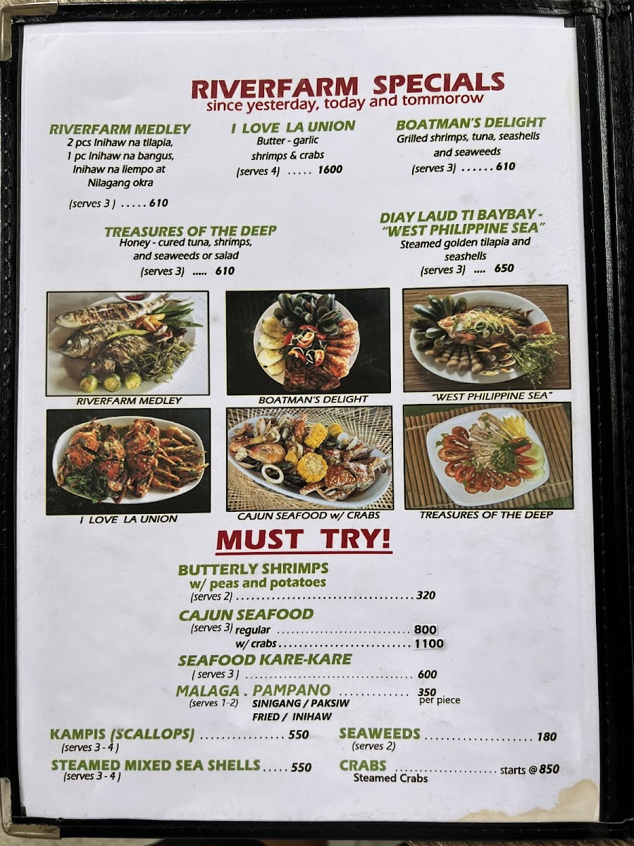LU RiverFarm Seafood Restaurant Photo Menu 5