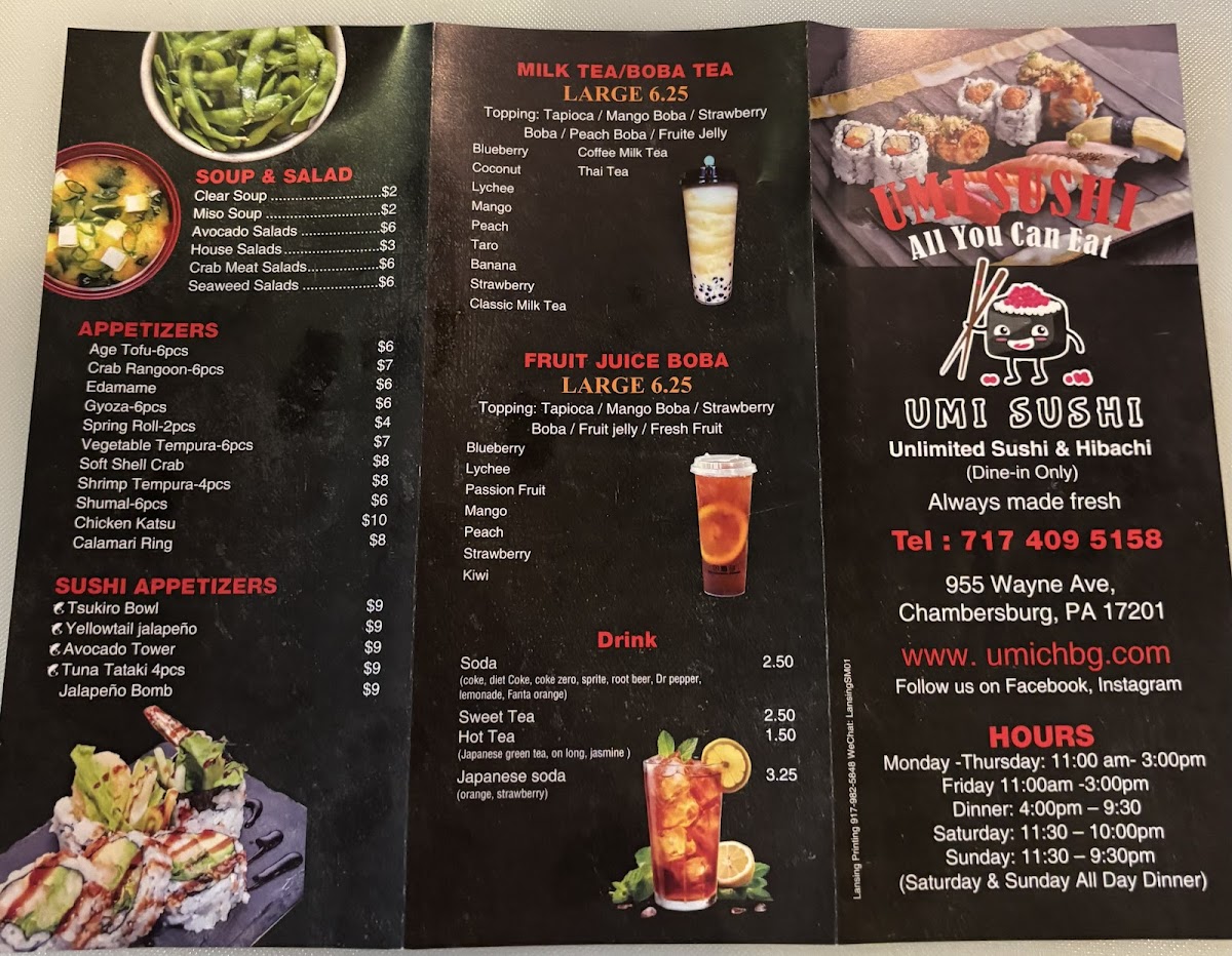 Umi Sushi All You Can Eat Photo Menu 3