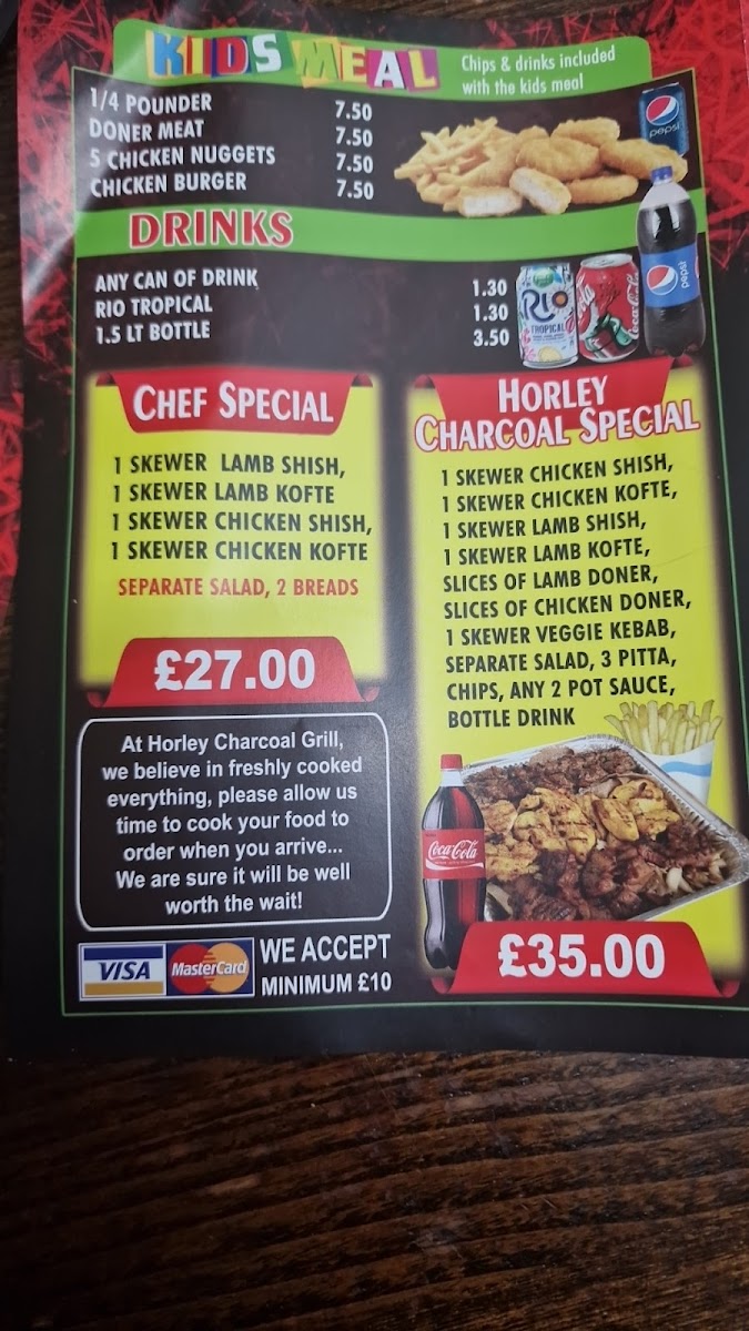 Horley Charcoal Grill Photo Menu 3