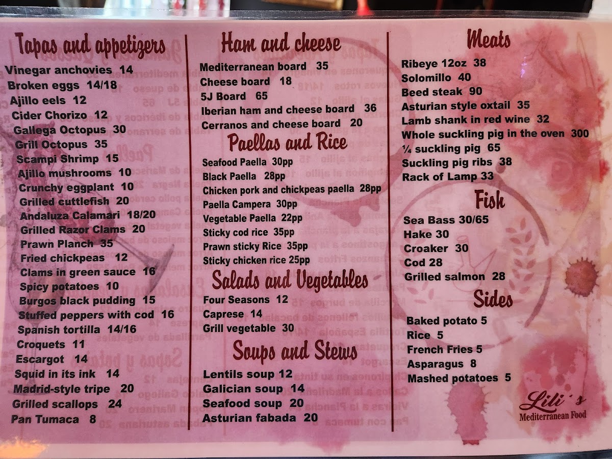 Lili's Fusion Restaurant Photo Menu 2