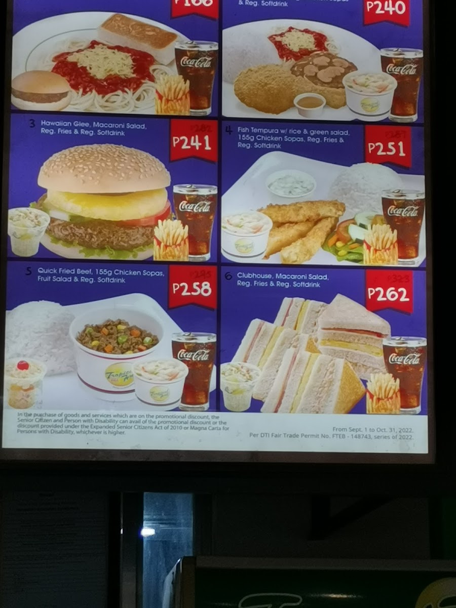 Tropical Hut Hamburger NLEX Photo Menu 4