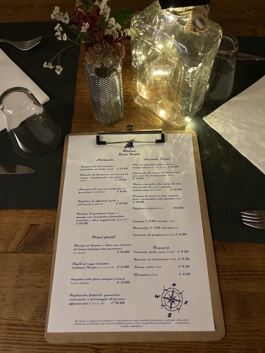 Bistrot Buon Vento Photo Menu 3
