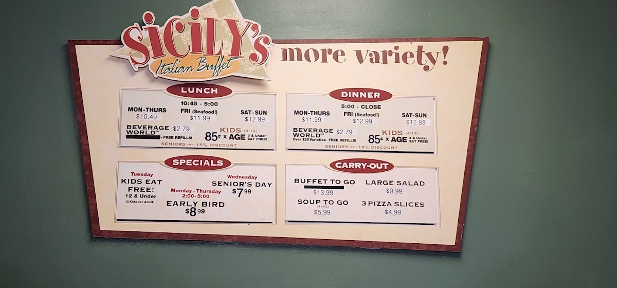 Sicily's Pizza St. Martin Photo Menu 1