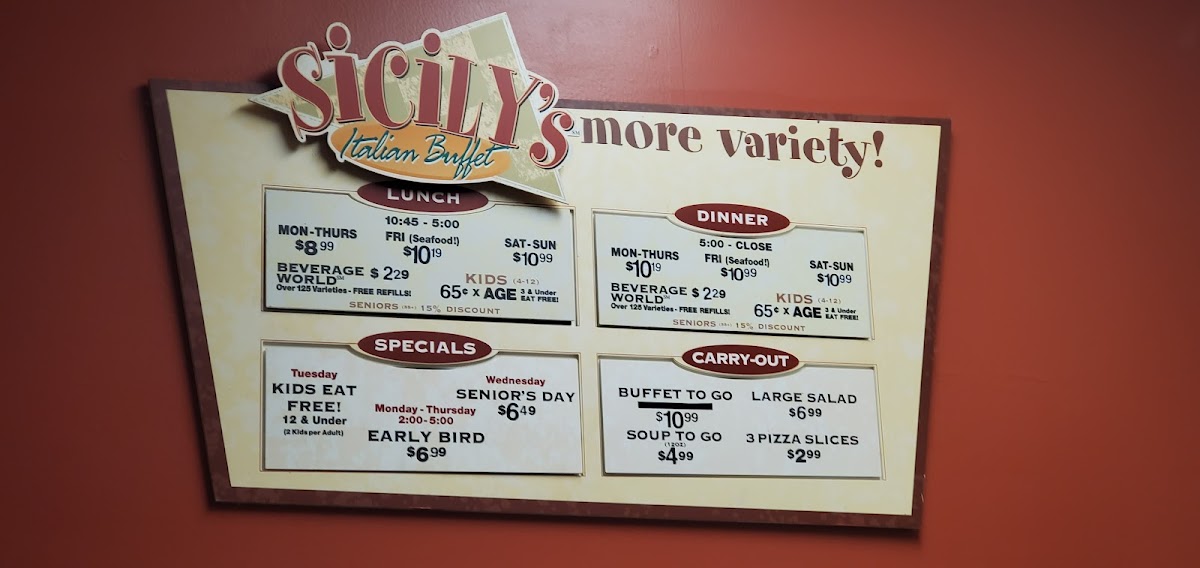 Sicily's Pizza St. Martin Photo Menu 2