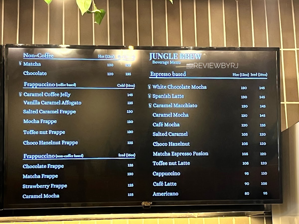 Jungle Brew Cafe and Resto Photo Menu 1