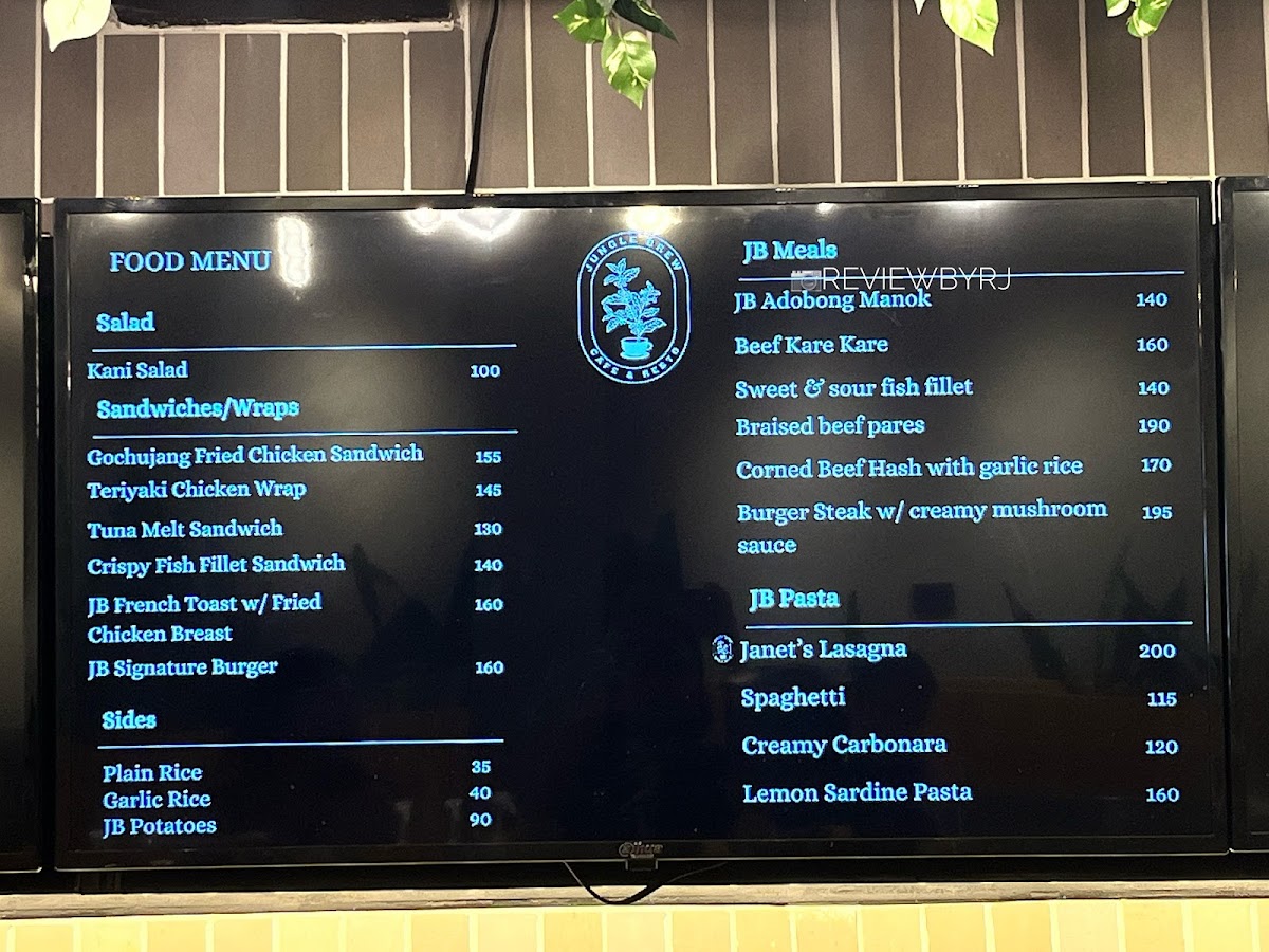 Jungle Brew Cafe and Resto Photo Menu 2